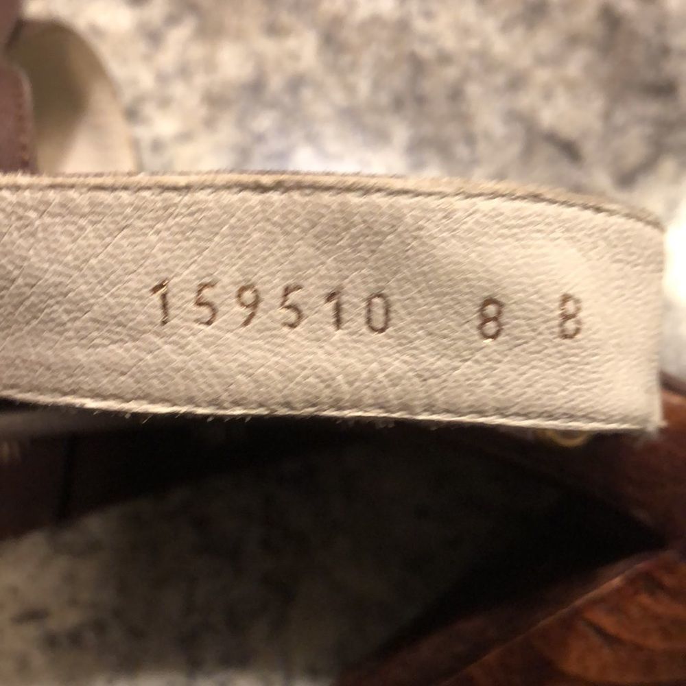 Gucci flower print wooden heel - Picture 7 of 10